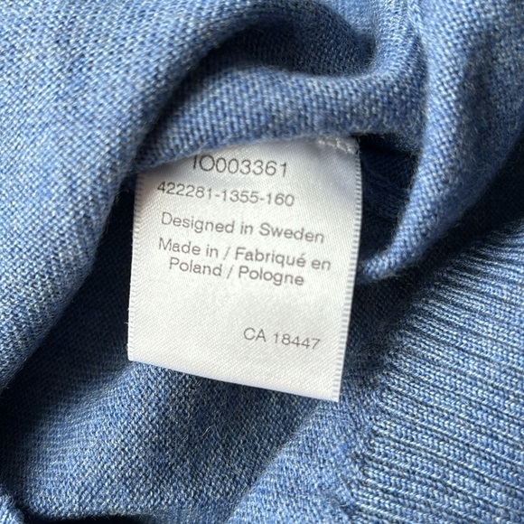 Stenströms blue/gray vee neck pullover sweater. - Picture 5 of 6